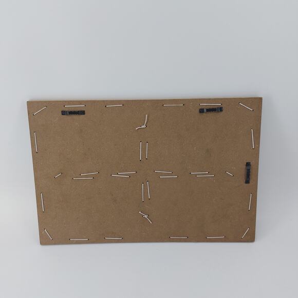 Wood & Elastic Board Wall Organizer Home Office Picture Postcards Notes - Picture 3 of 9